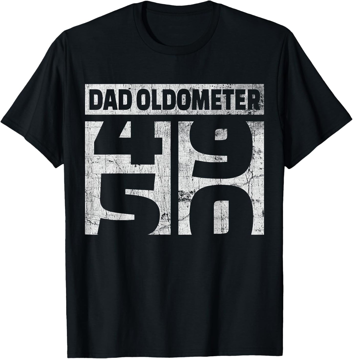Oldometer 49-50 Funny 50th Birthday Odometer Gift Dad T-Shirt - T-Shirt | Black