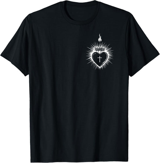 Sacred Heart of Jesus Men Women Jesus Christ Christian T-Shirt - T-Shirt | Black