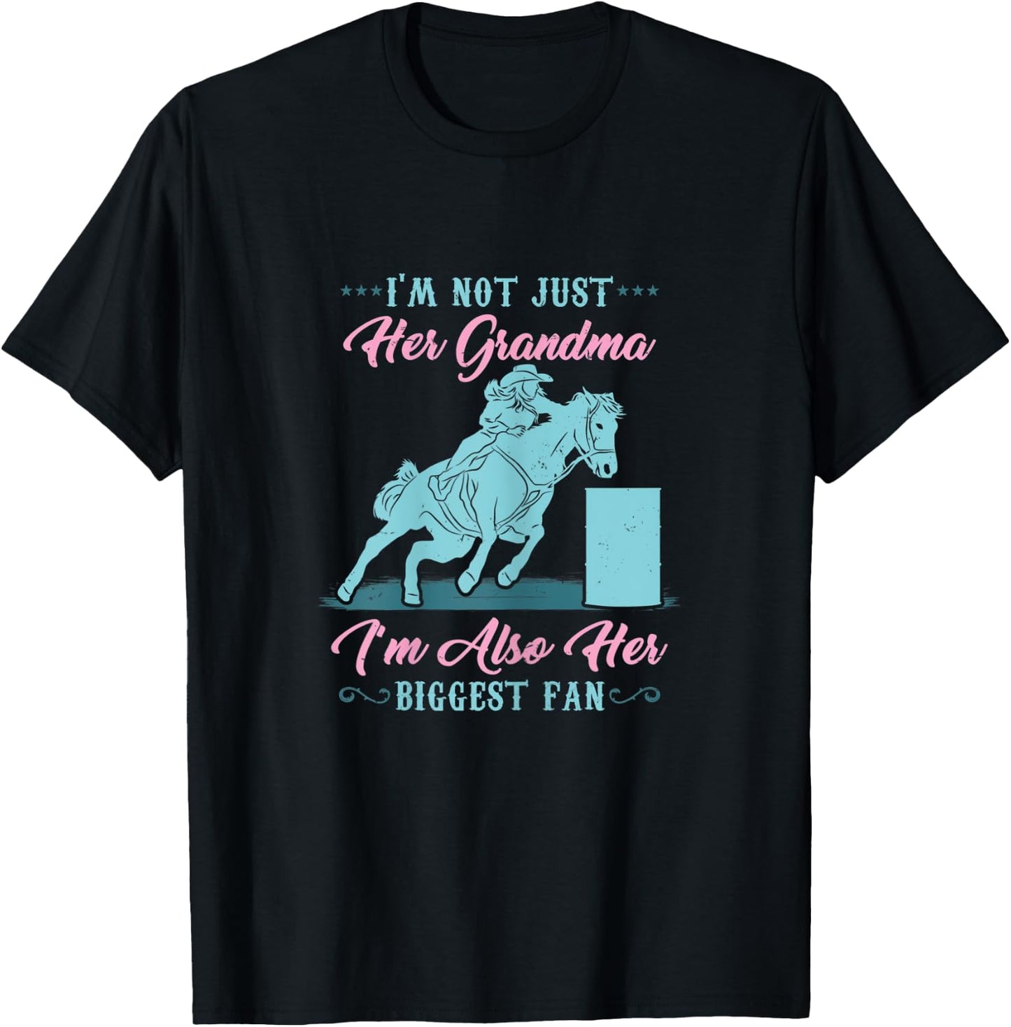 Barrel Racing I Equestrian Horse Grandma T-Shirt - T-Shirt | Black