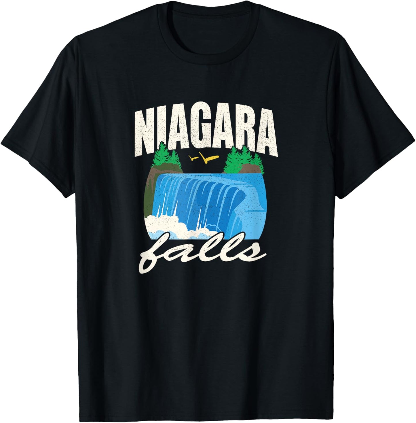 Vintage Niagara Niagra Falls National Park New York T Shirt T-Shirt - T-Shirt | Black