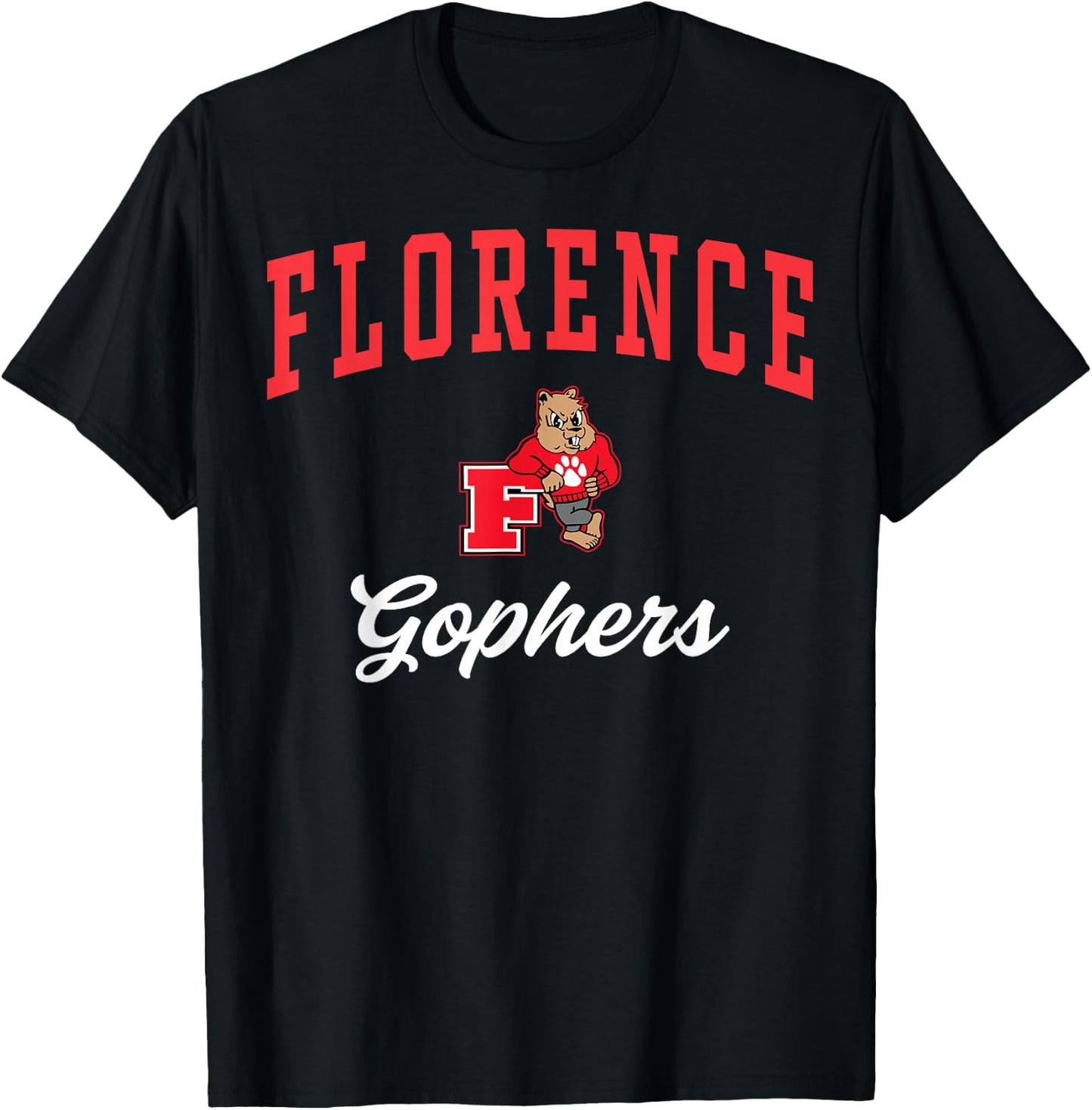 Florence High School Gophers C3 T-Shirt - T-Shirt | Black