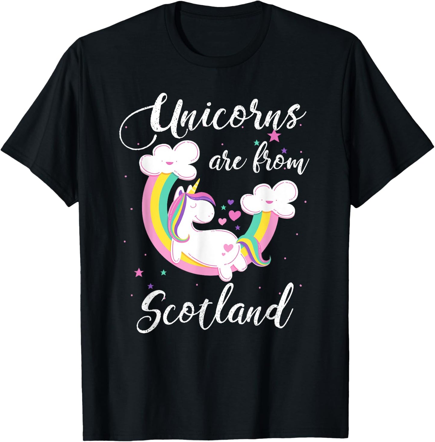 Unicorns Are From Scotland / Magical Unicorn Gift T-Shirt - T-Shirt | Black