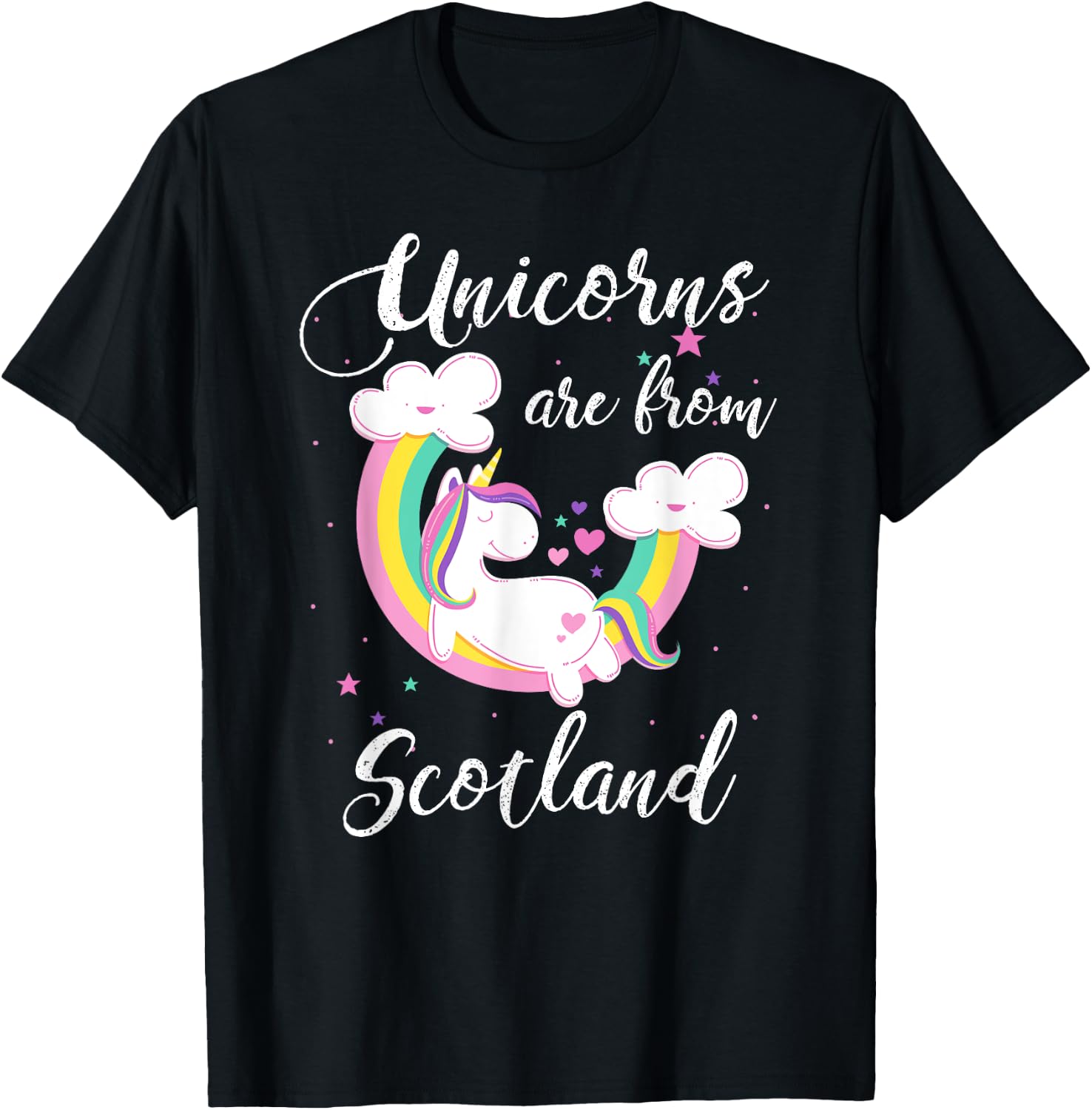 Unicorns Are From Scotland / Magical Unicorn Gift T-Shirt - T-Shirt | Black