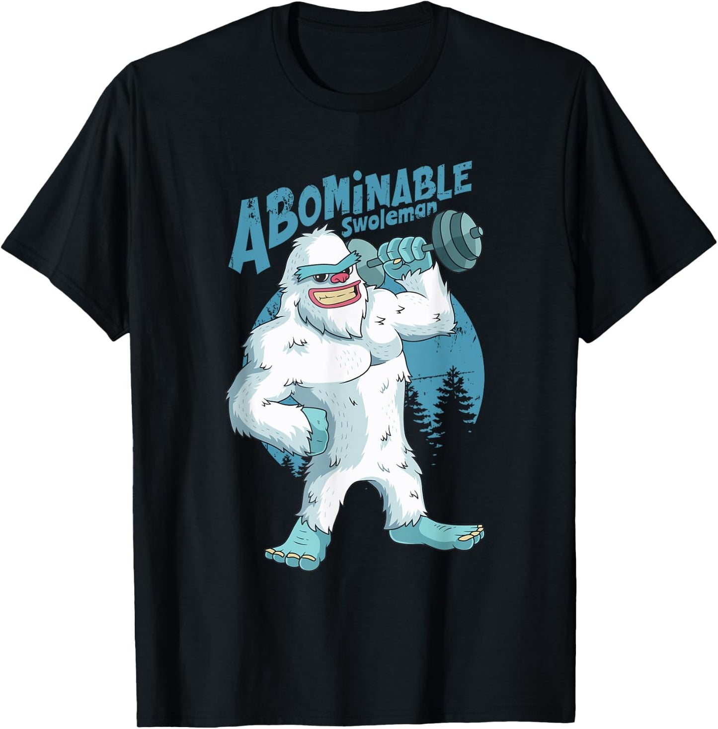 Yeti Abominable Swoleman Weightlifting Gym Fitness Training T-Shirt - T-Shirt | Black