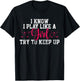 Golf Play Like A Girl Funny Vintage Gift T-Shirt - T-Shirt | Black