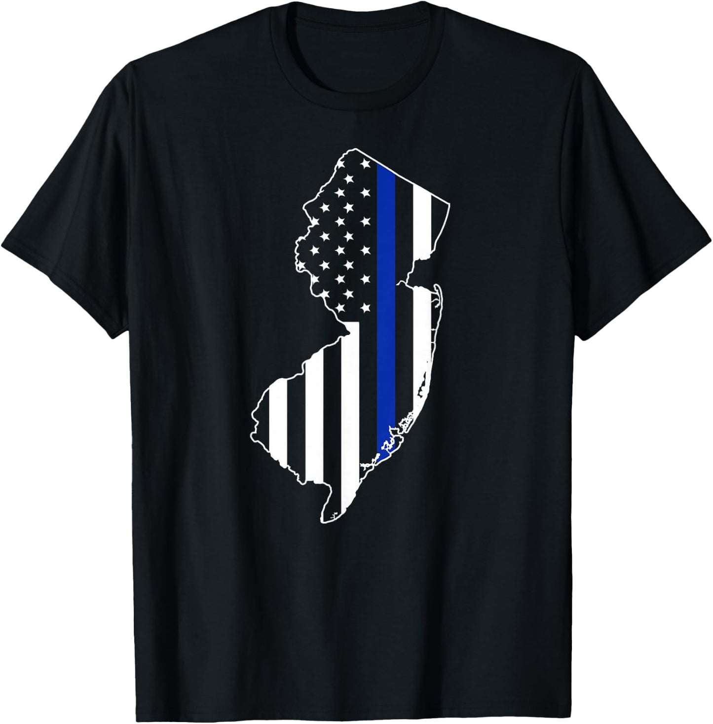New Jersey Thin Blue Line NJ State Police Shirt T-Shirt - T-Shirt | Black
