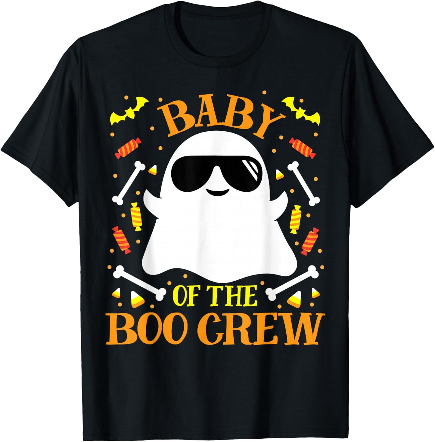 Baby Boo Crew Ghost Matching Family Set Little Boy Halloween T-Shirt - T-Shirt | Black