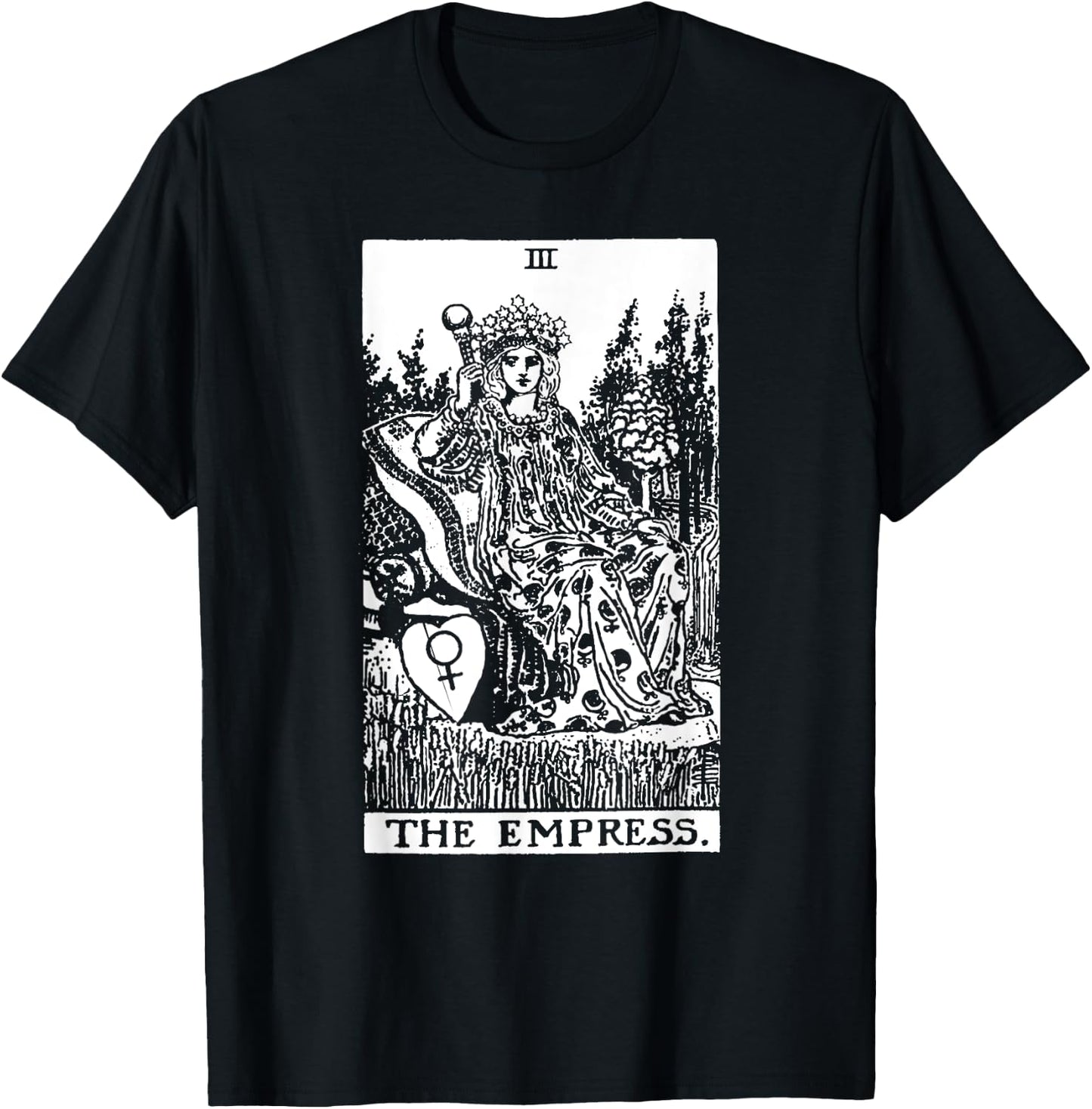The Empress Tarot Card T-Shirt - T-Shirt | Black