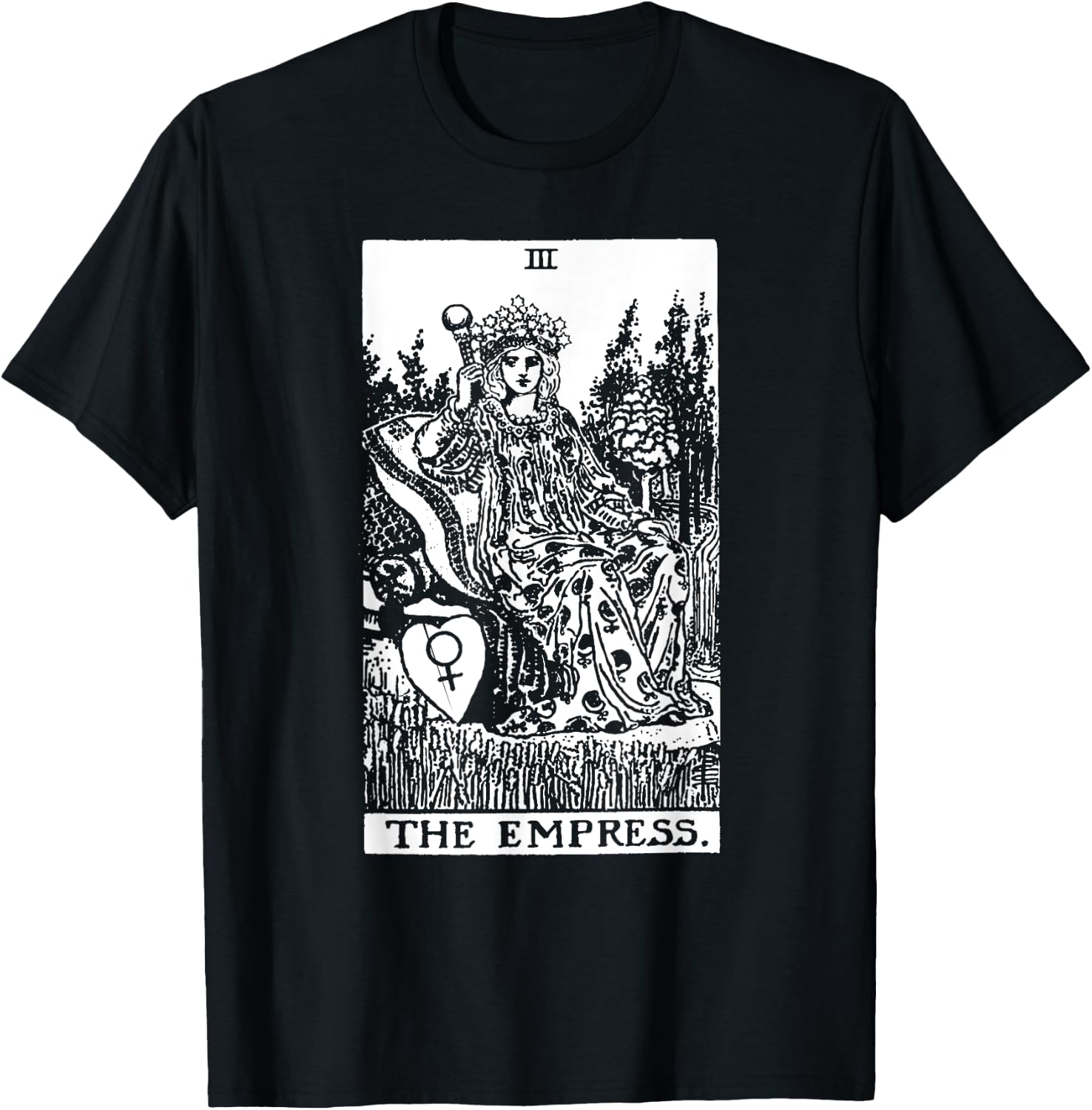 The Empress Tarot Card T-Shirt - T-Shirt | Black