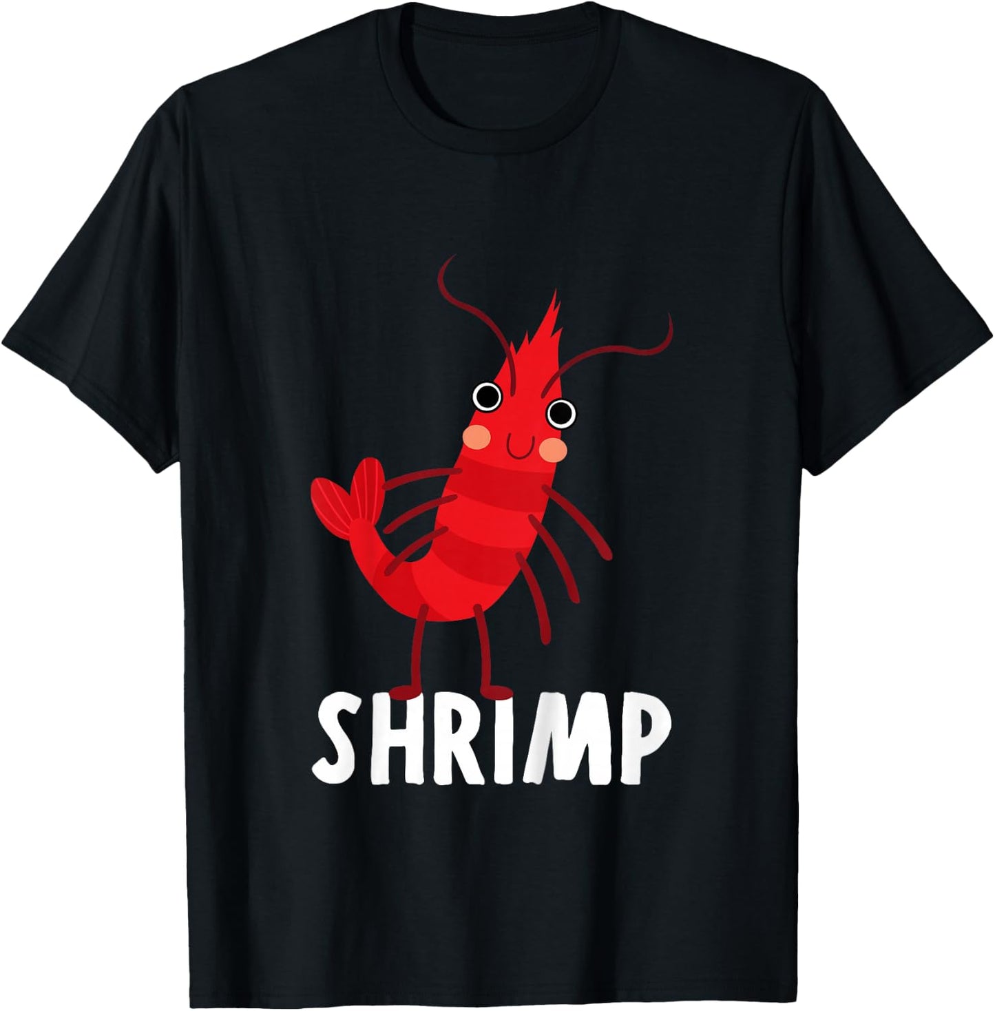Shrimp Shirt For Boys Or Girls | Cute Shrimp Gift T-Shirt - T-Shirt | Black
