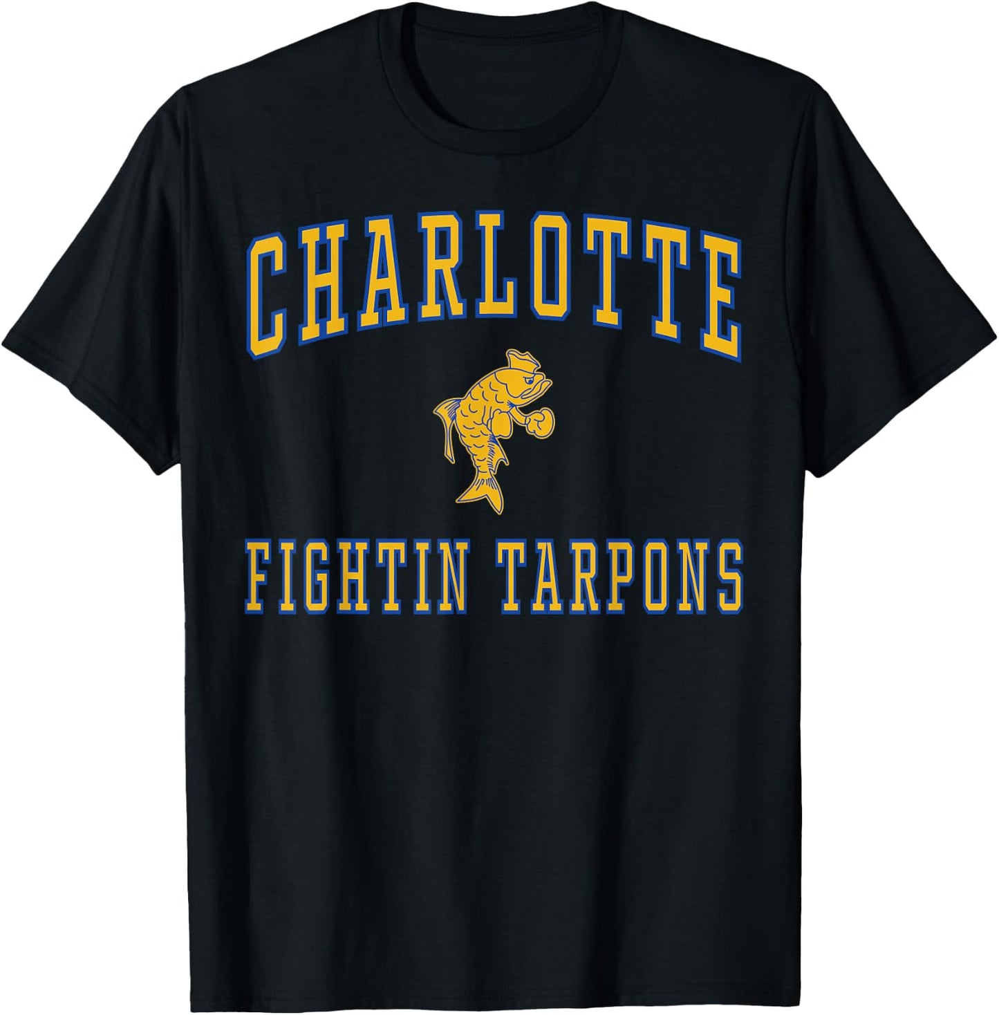 Charlotte High School Fighting Tarpons C1 T-Shirt - T-Shirt | Black