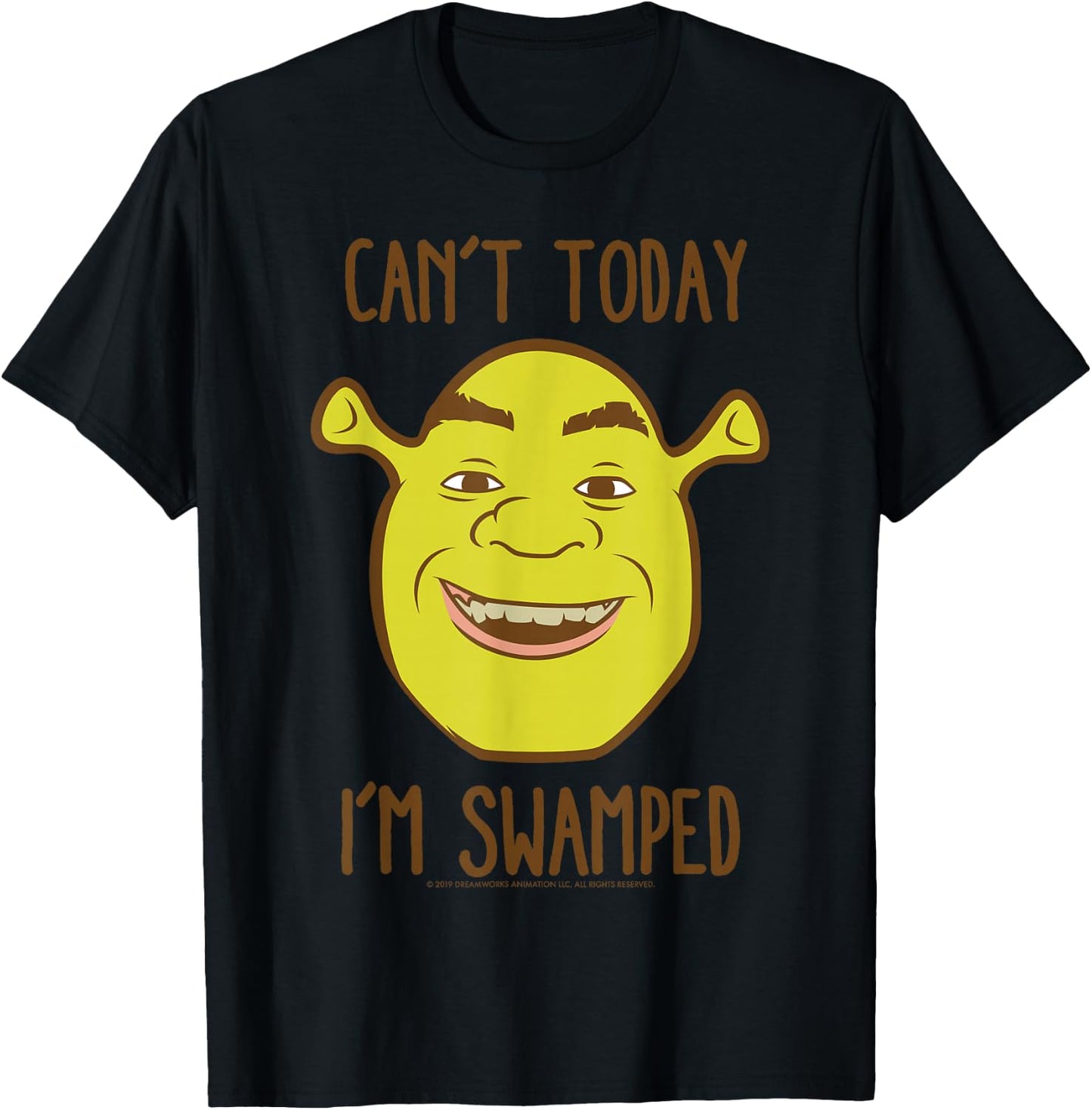 Shrek Face Can't Today I'm Swamped T-Shirt - T-Shirt | Black