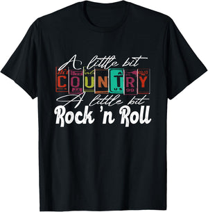 A little bit Country A little bit Rock n roll T-Shirt - T-Shirt | Black