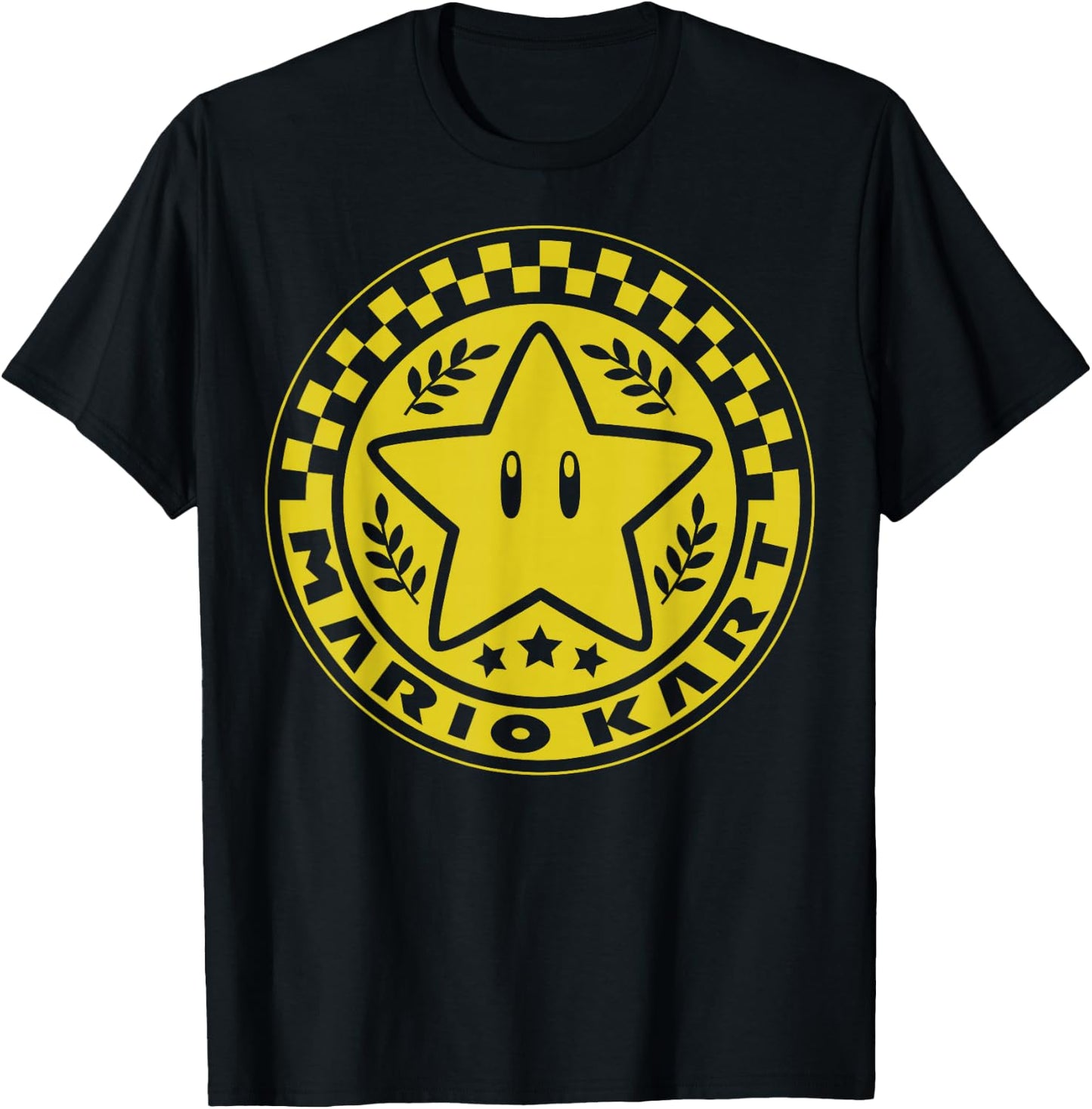 Nintendo Mario Kart Star Cup Emblem Graphic T-Shirt - T-Shirt | Black