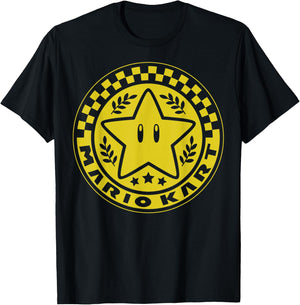 Nintendo Mario Kart Star Cup Emblem Graphic T-Shirt - T-Shirt | Black
