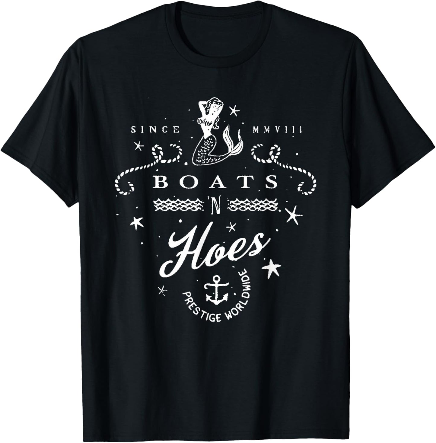 Funny Sailing or Water Sports 'Boats 'N Hoes' T-Shirt - T-Shirt | Black