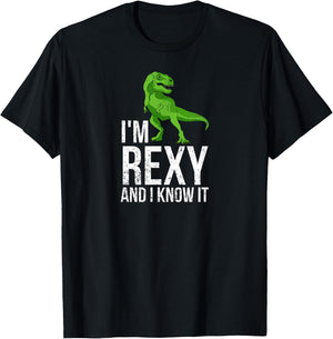 I'm Rexy and I know it funny dinosaur T-Shirt - T-Shirt | Black