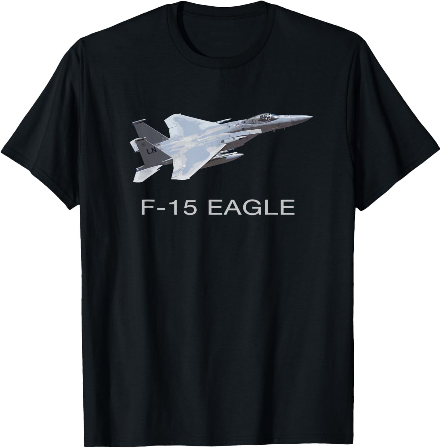 F-15 EAGLE FIGHTER PLANE JET T SHIRT Pilot T-Shirt - T-Shirt | Black