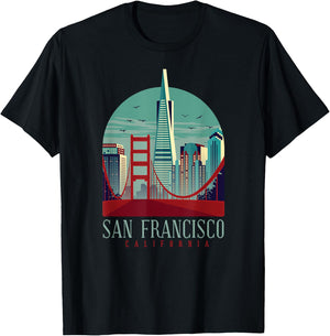 San Francisco California Golden Gate Bridge Souvenir T-Shirt - T-Shirt | Black