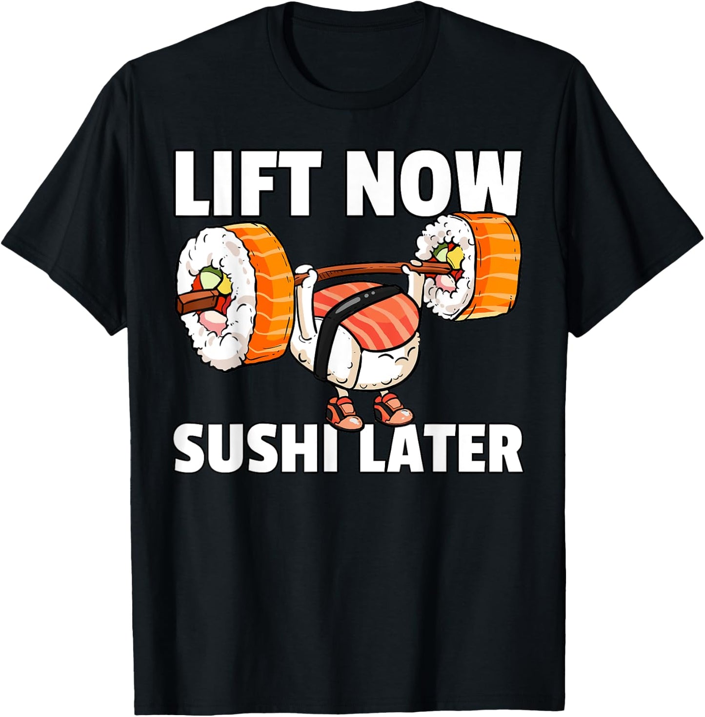 Sushi Weight Lifting Fitness Workout Training Gym T-Shirt - T-Shirt | Black