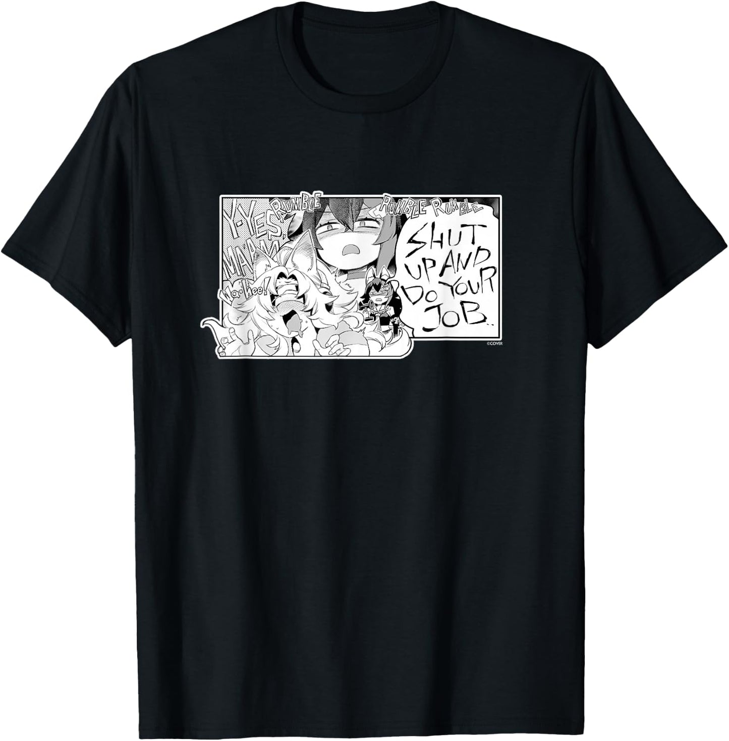 〈Ookami Mio〉Yamato Phantasia Manga Panel (English) T-Shirt - T-Shirt | Black