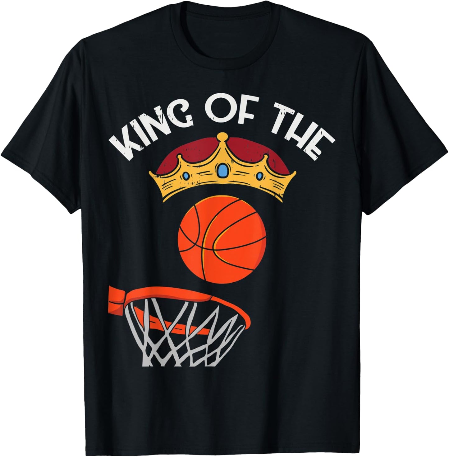 The Bucket King Funny Basketball Shirt T-Shirt - T-Shirt | Black