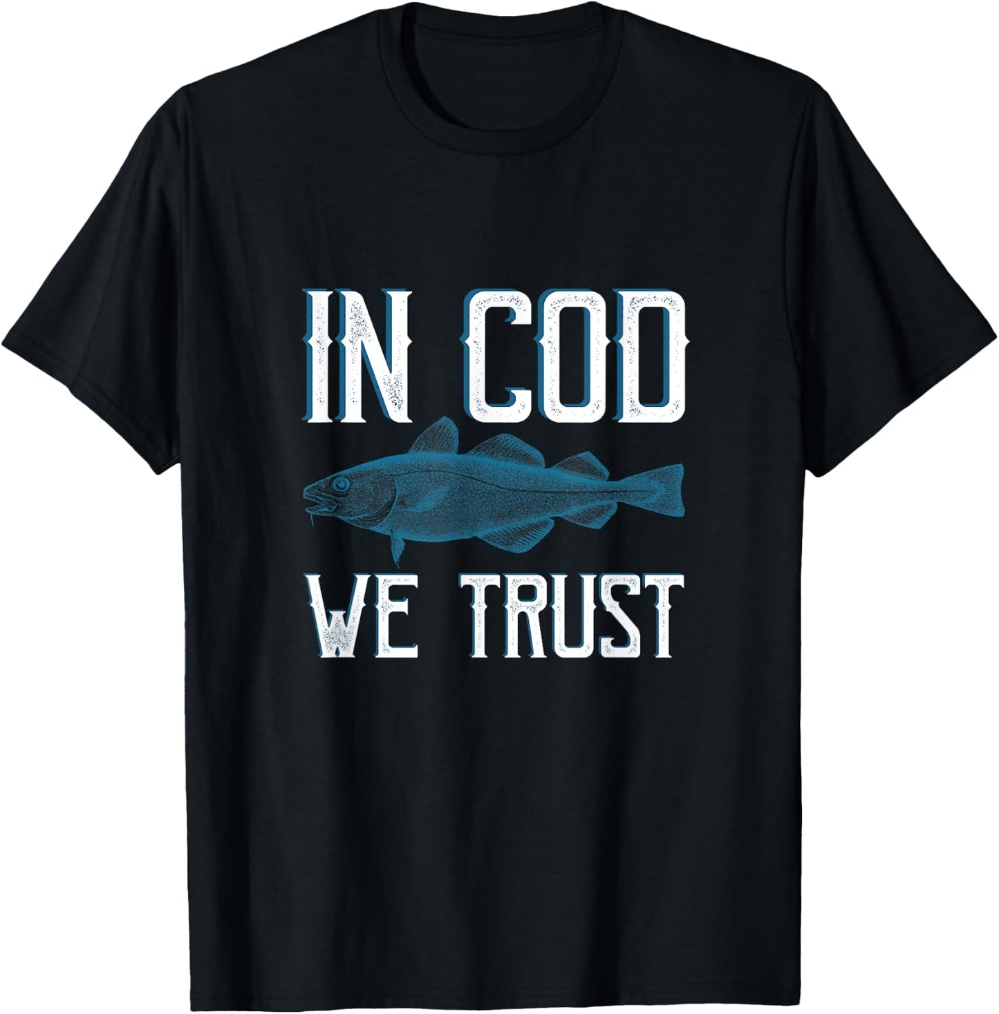 In COD We Trust Funny Fishing Men Portuguese Pride T-Shirt - T-Shirt | Black