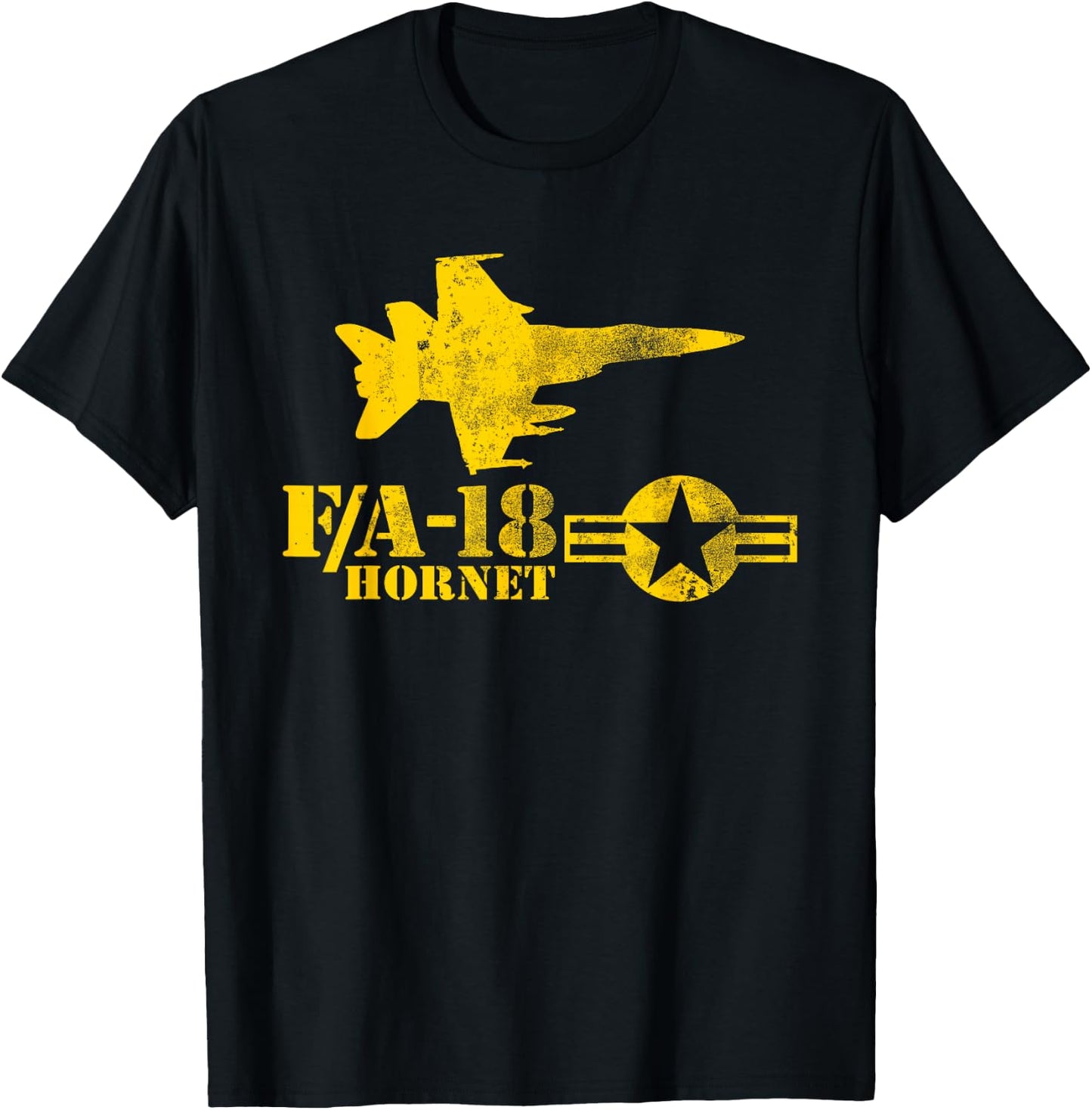 Navy Fighter Jet - F/A-18 Hornet T-Shirt - T-Shirt | Black