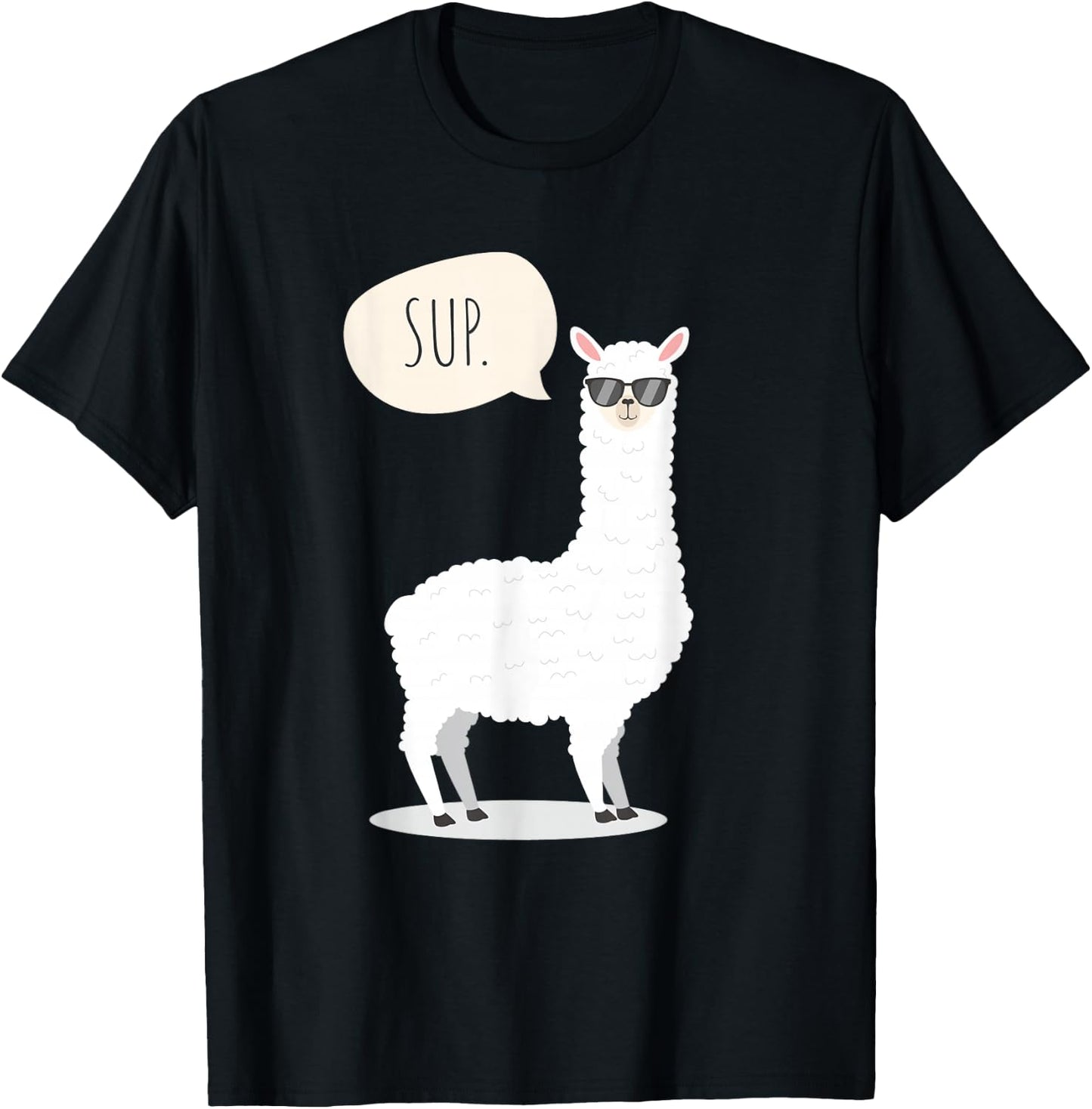 Sup No Drama Llama Alpaca T-Shirt - T-Shirt | Black