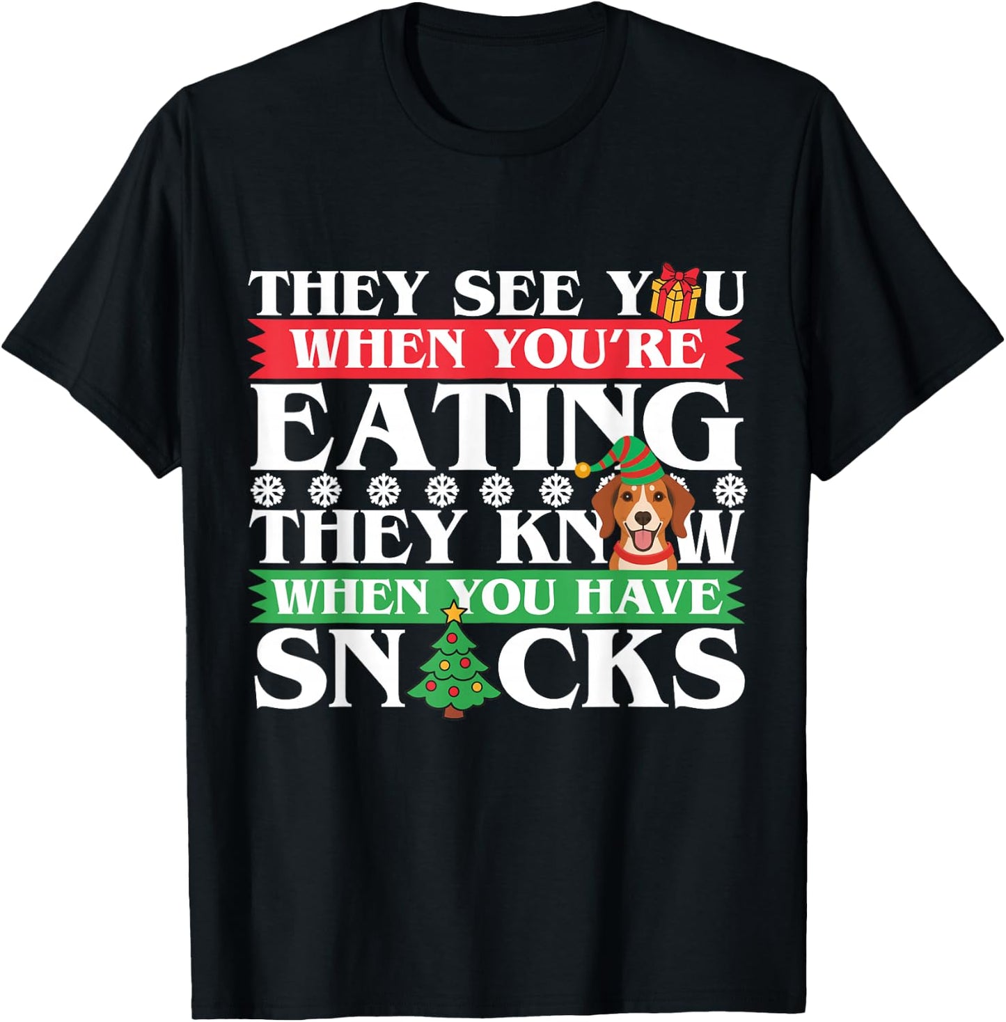 Beagle Christmas Shirt - Beagle Lover and Gifts T-Shirt - T-Shirt | Black