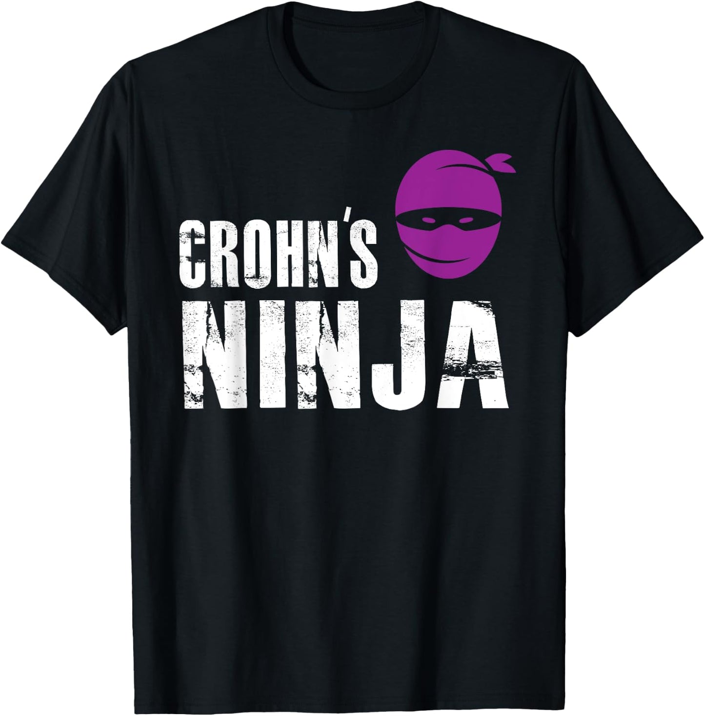 Crohn's Ninja - Support Awareness Fighter T-Shirt - T-Shirt | Black