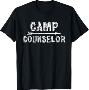 Camp Counselor Matching Group Retro Graphic T-Shirt - T-Shirt | Black