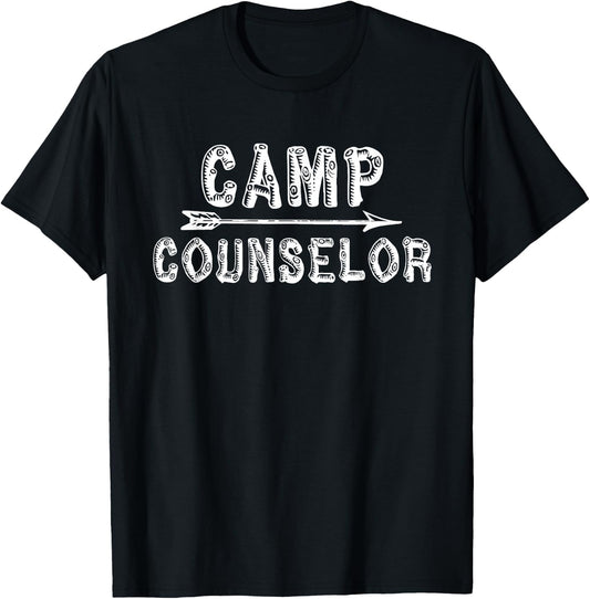 Camp Counselor Matching Group Retro Graphic T-Shirt - T-Shirt | Black