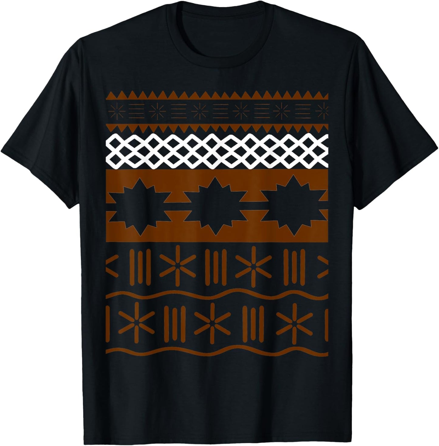 Hawaiian/Polynesian Patterned T-Shirt - T-Shirt | Black