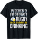 Weekend Forecast Rugby With A Chance Of Drinking T-Shirt - T-Shirt | Black