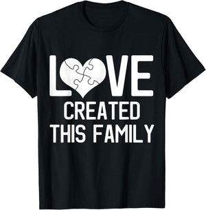 Adoption Symbol Gifts for Adopting Children Family Adoption Announcement Day - Black, Small T-Shirt - T-Shirt | Black