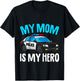 Kids Mom is my Hero Police Toddler Police Officer Cop Boys Kids T-Shirt - T-Shirt | Black