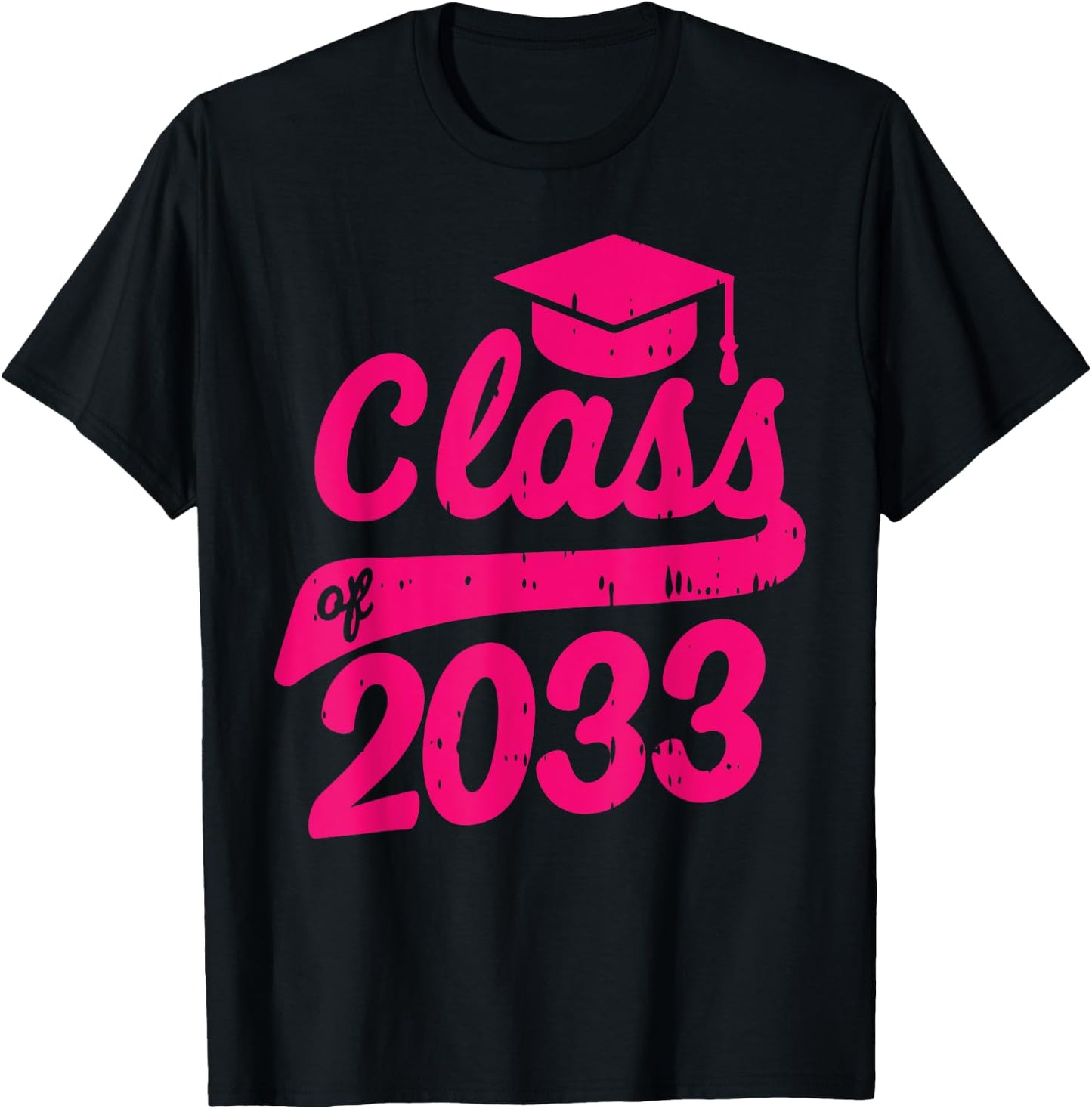 Class Of 2033 Grow With Me First Day Of Kindergarten Gift T-Shirt - T-Shirt | Black