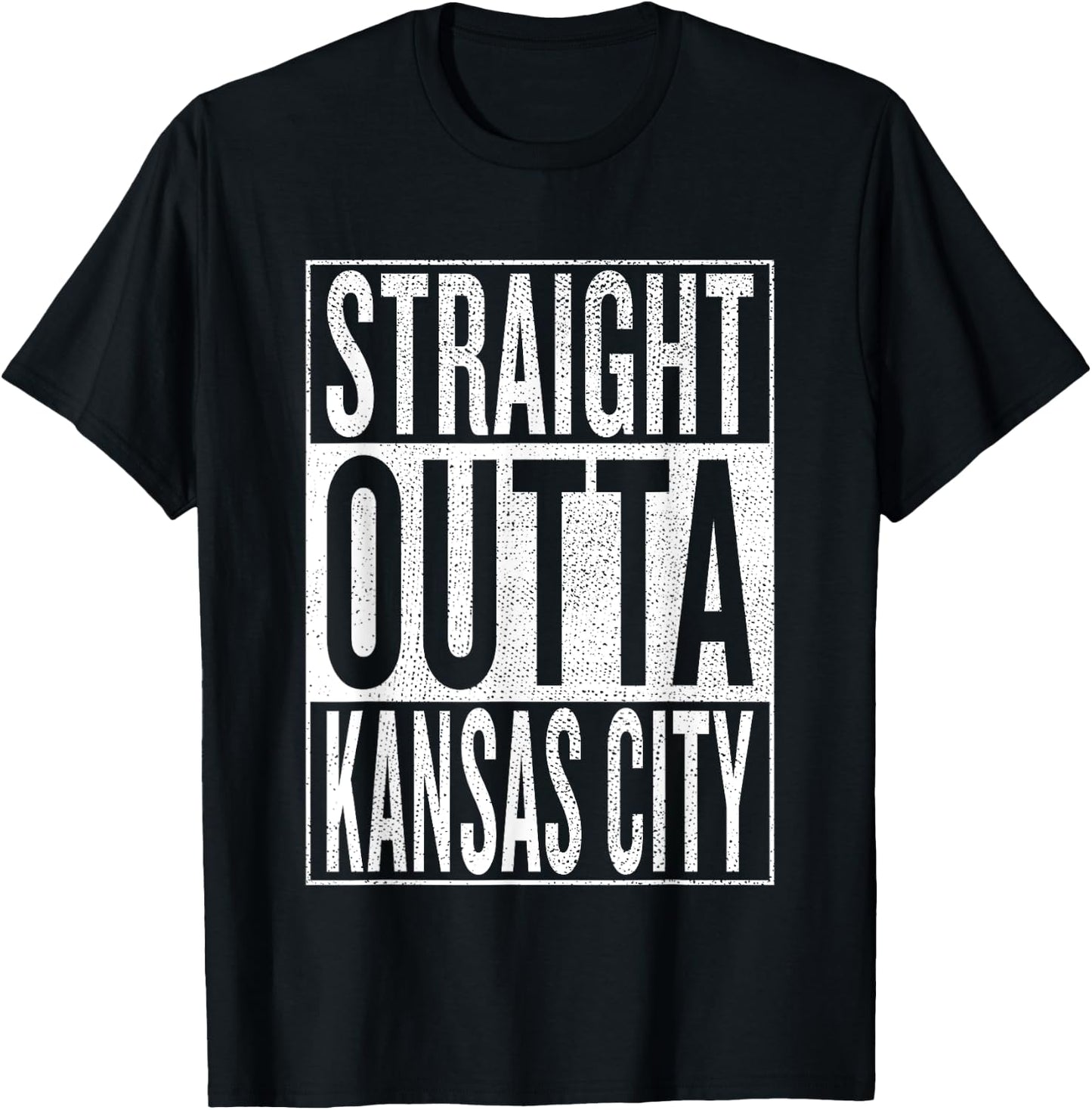 Straight Outta Kansas City Great Travel & Gift T-Shirt - T-Shirt | Black