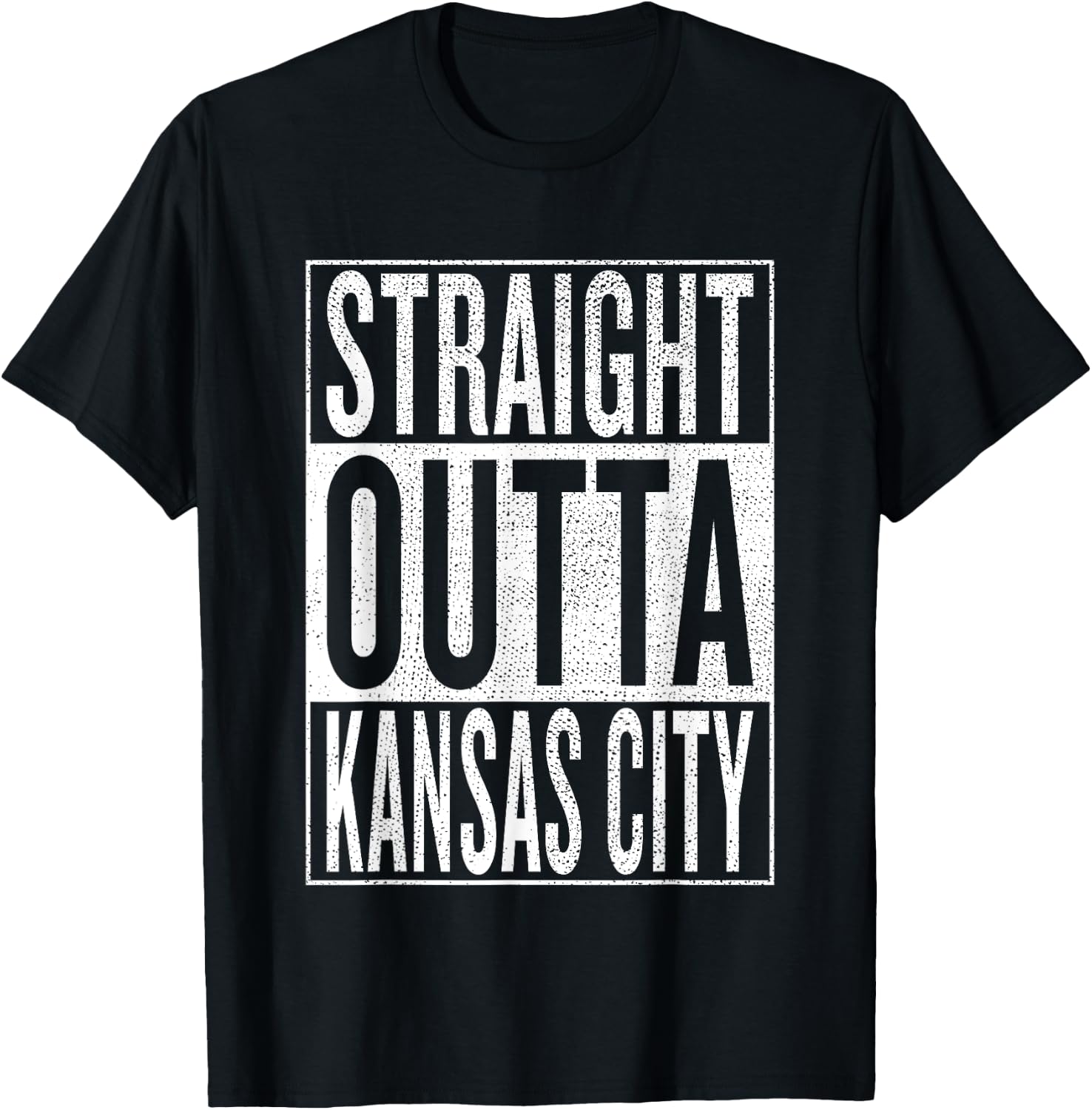 Straight Outta Kansas City Great Travel & Gift T-Shirt - T-Shirt | Black
