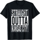 Straight Outta Kansas City Great Travel & Gift T-Shirt - T-Shirt | Black