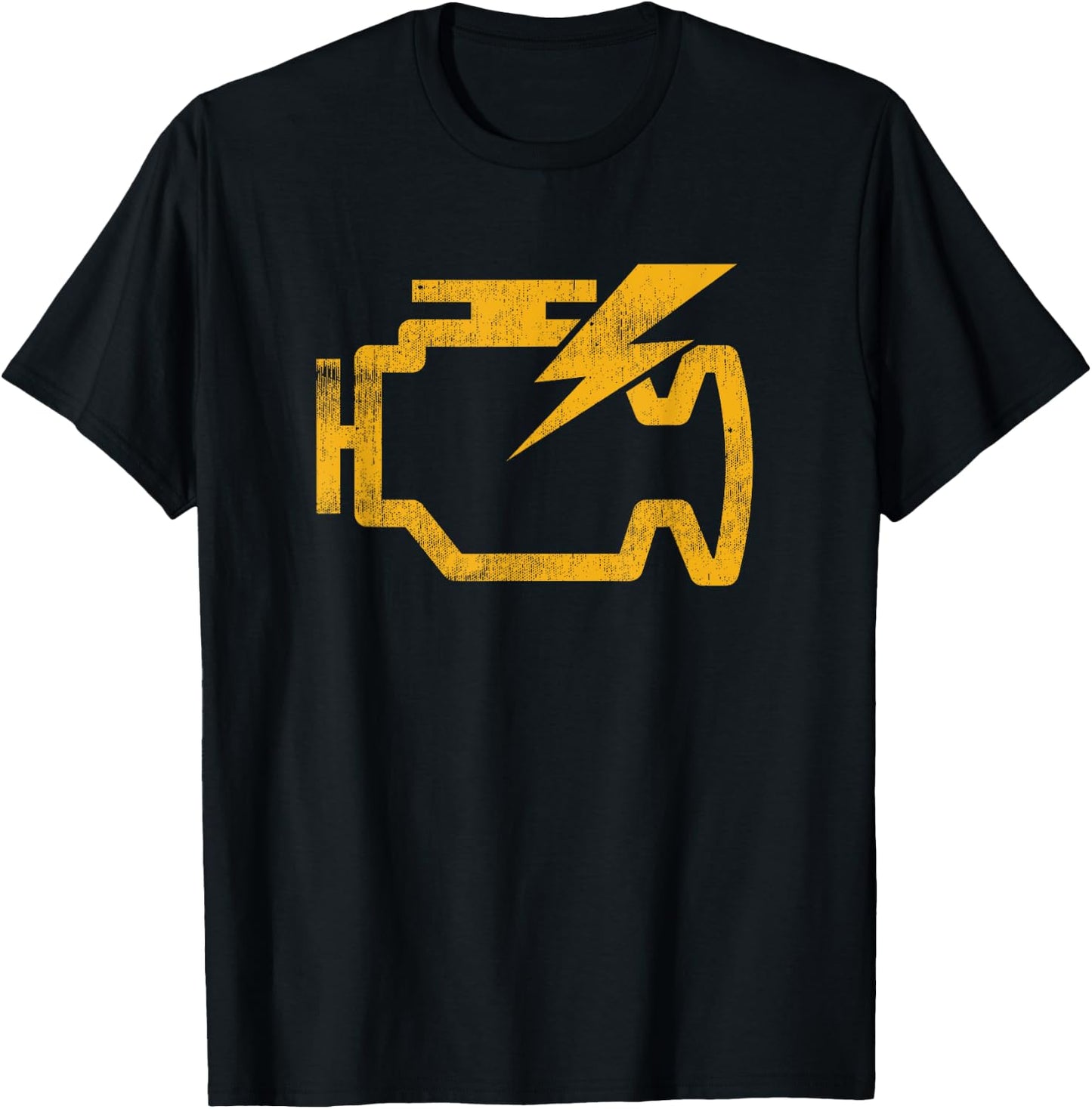 Vintage MECHANICS check Engine lights on Garage T-Shirt - T-Shirt | Black