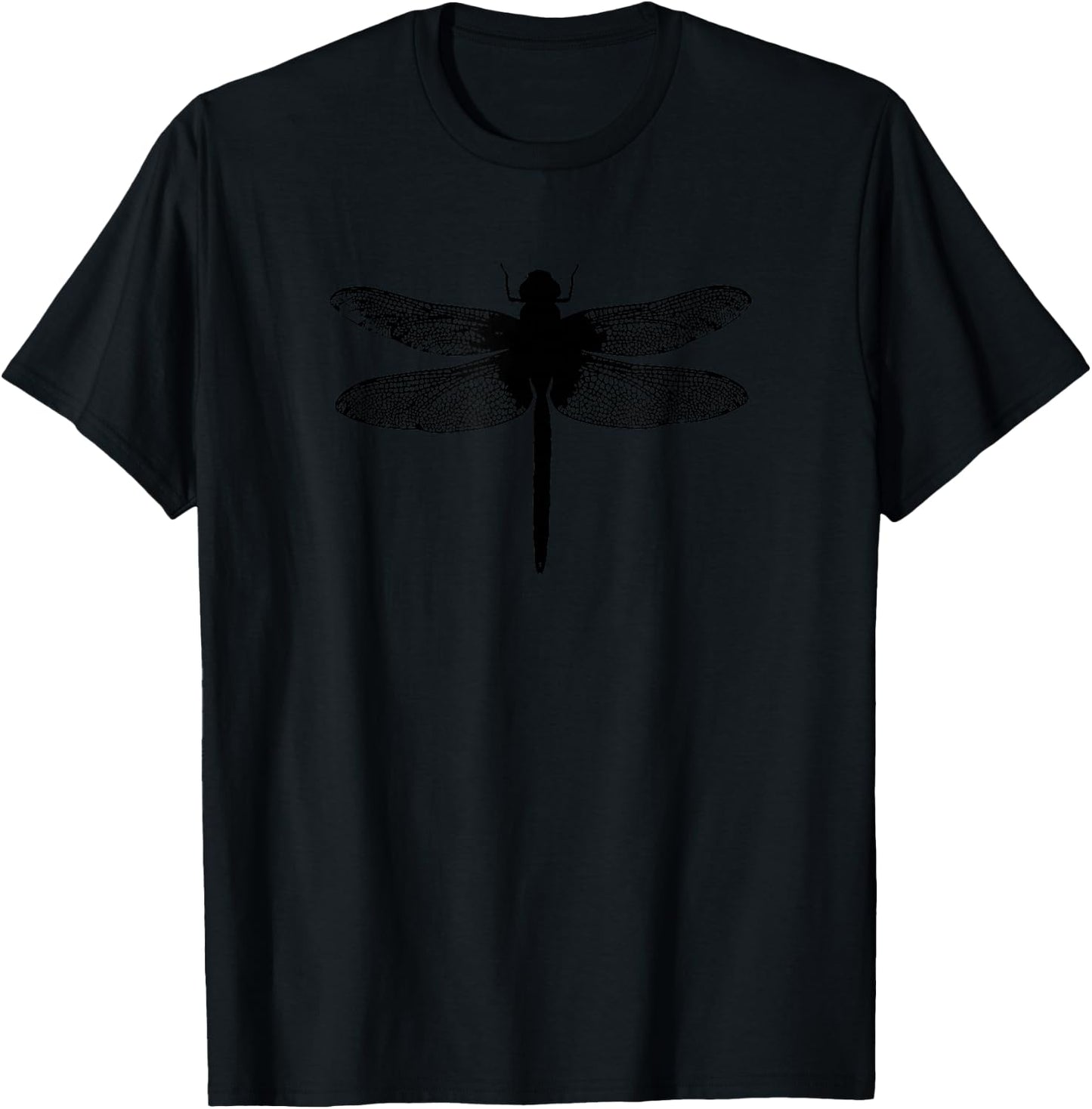 Dragonfly Minimalist Silhouette Insect Dragonfly Dragon Fly T-Shirt - T-Shirt | Black