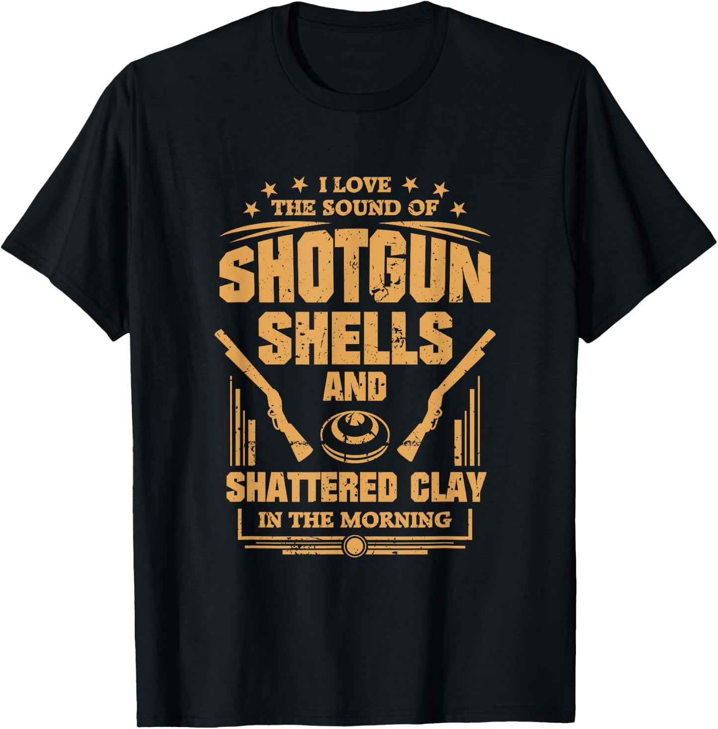 Funny Trap Skeet Shooting Shirt Sound Of Shotgun Shells T-Shirt - T-Shirt | Black