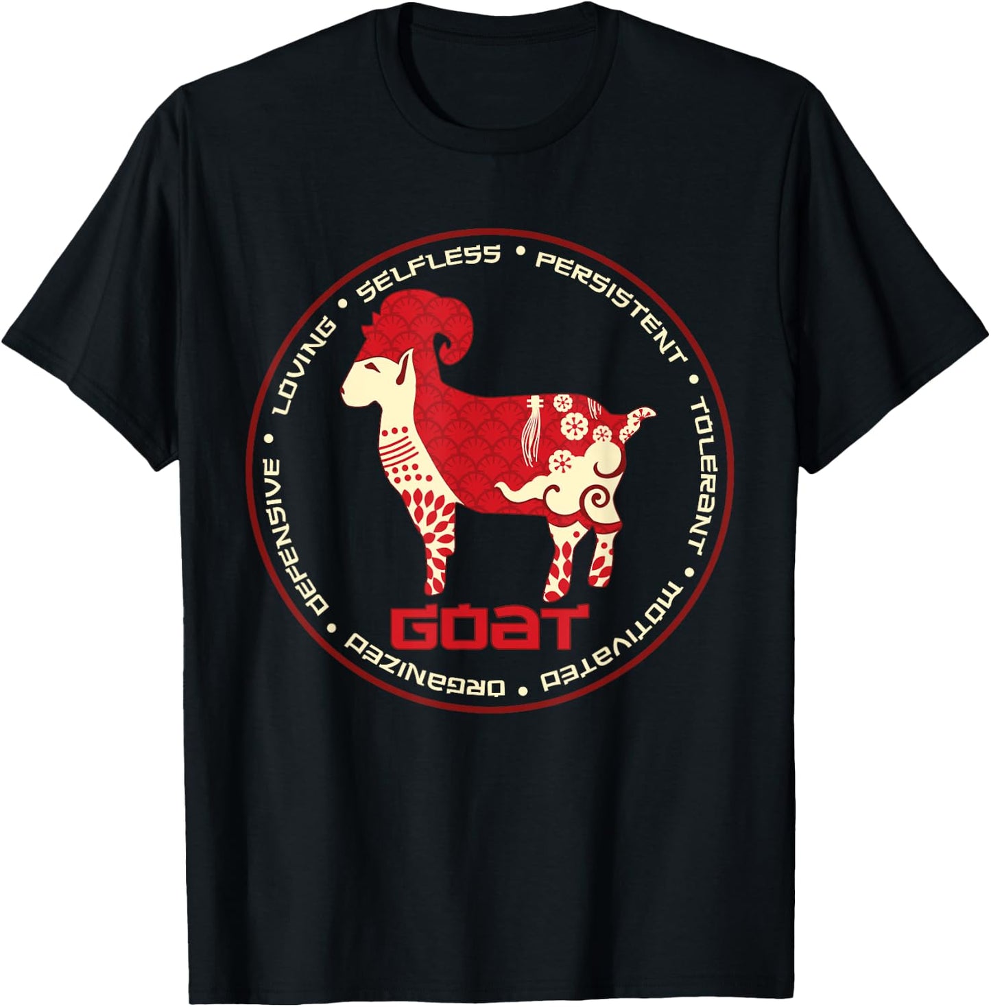 Chinese Zodiac Year of the Goat Astrology Horoscope Zodiac T-Shirt - T-Shirt | Black