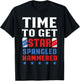 Time To Get Star Spangled Hammered America Drinking T-Shirt - T-Shirt | Black