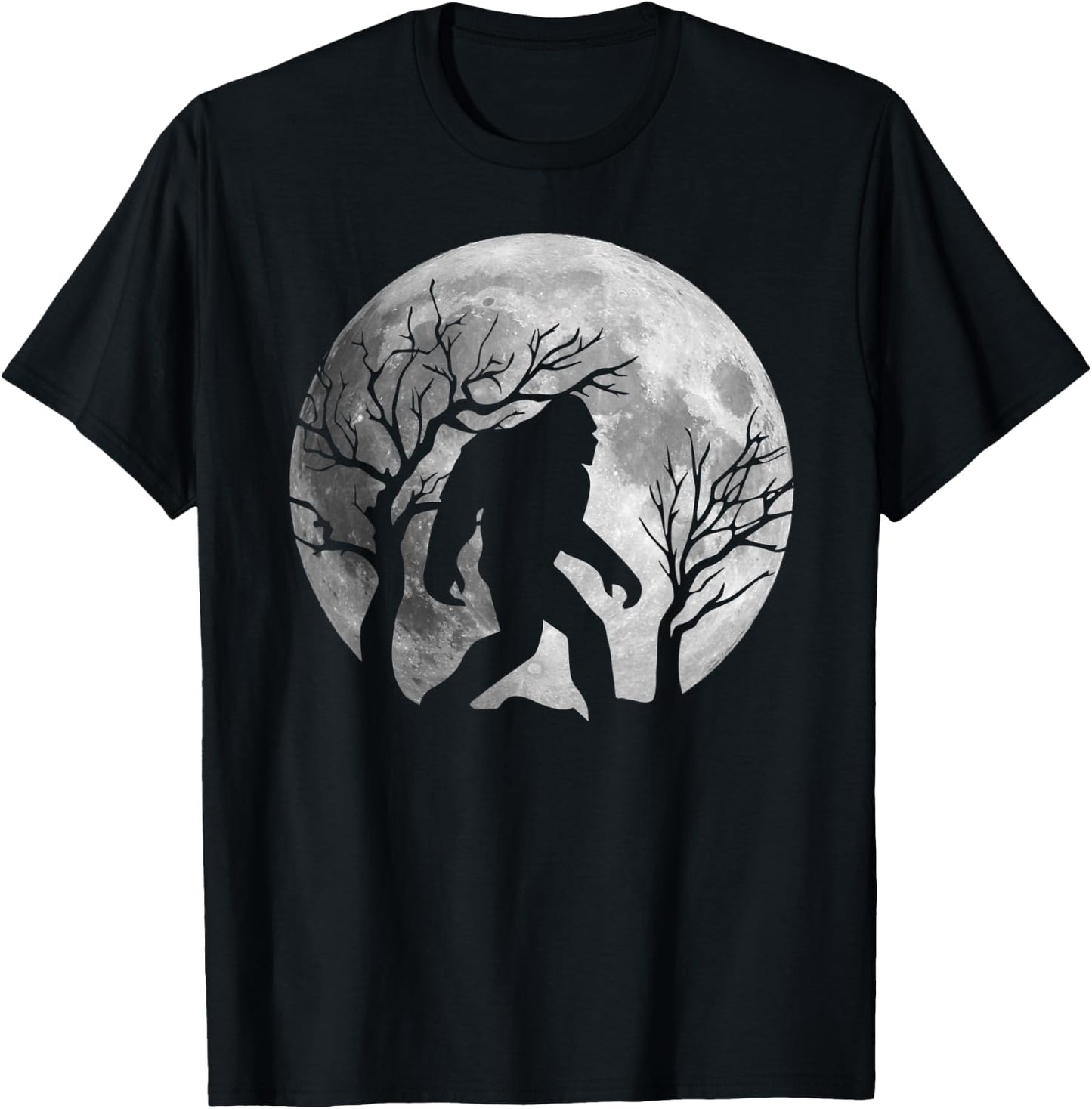 Bigfoot Halloween Sasquatch Full moon Yeti Funny T-Shirt - T-Shirt | Black