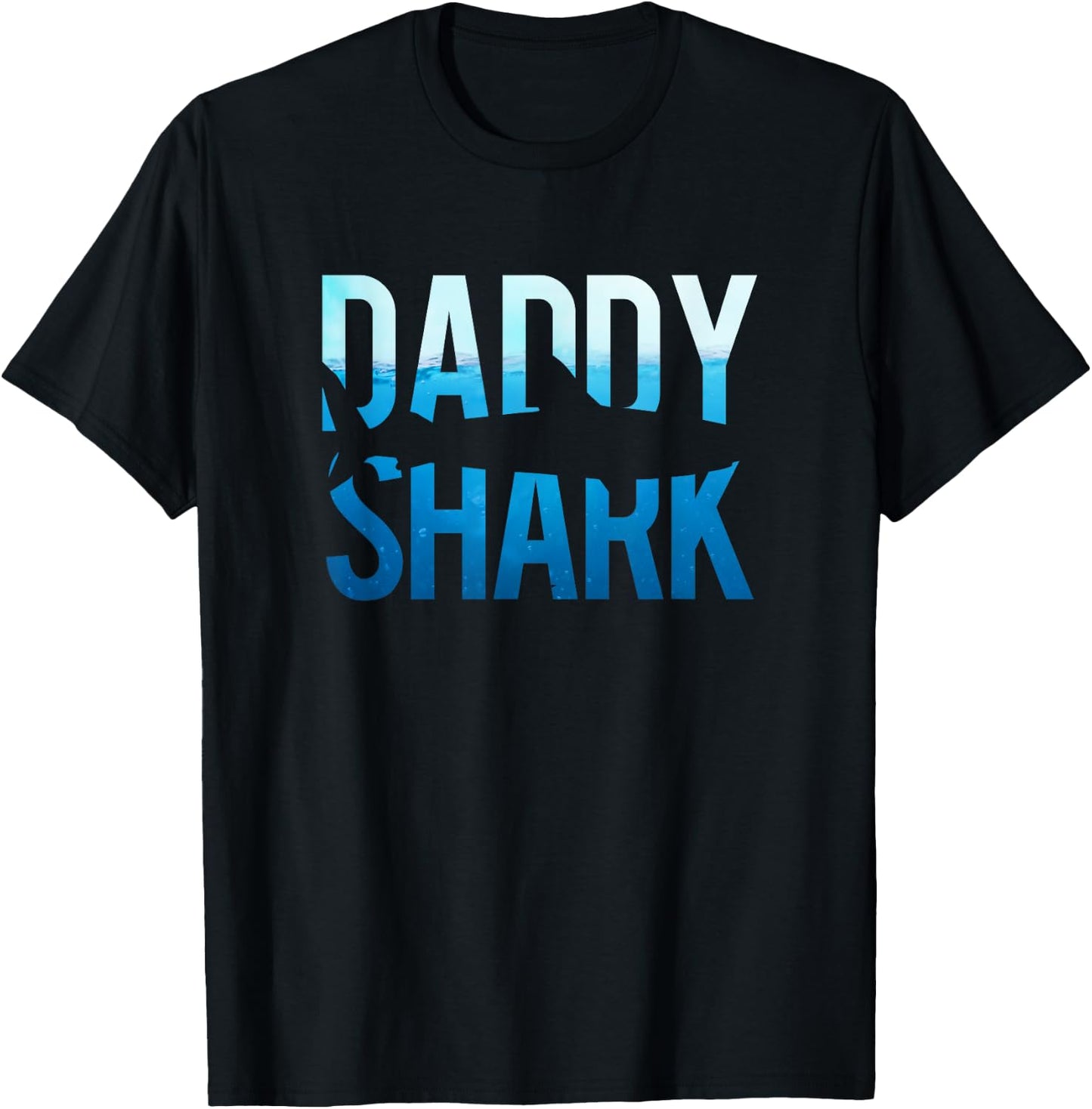 Daddy Shark Shirt Father Birthday Themed T-Shirt - T-Shirt | Black