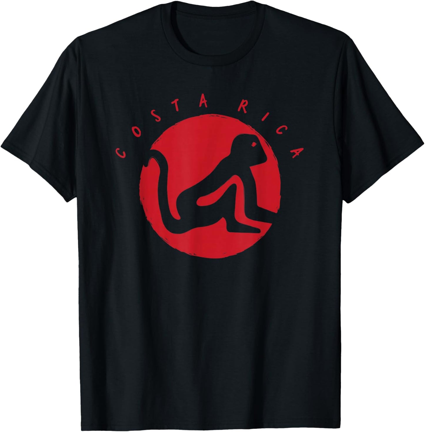 Costa Rica Red Tribal Monkey Souvenir T-Shirt - T-Shirt | Black