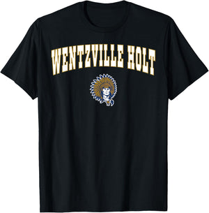 Wentzville Holt High School Indians C2 T-Shirt - T-Shirt | Black